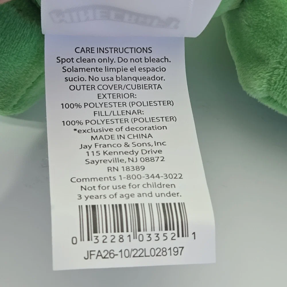 NEW Minecraft Bank Creeper Green‎ Monster Stuffed Pixel Plush Coin With Stopper